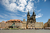 Tyn church old town square staromestske namesti. Prague. Czech Republic.