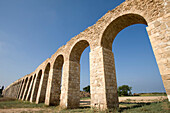 Old turkish aquaduct lohamei hagetaott kibbutz acco. Israel.