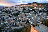 Albaicin quarter seen from the Alhambra, Granada. Andalucia, Spain