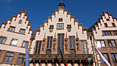 Facade  The City hall  The Roemer  Frankfurt am Main Hessen  Germany