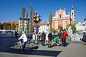 Street activities in Ljubljana, Slovenia