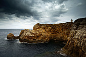 Storm clouds over Punta Nati, Ciutadella. Minorca, Balearic Islands, Spain