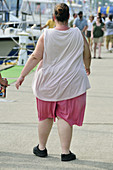 Obese fat adult woman