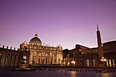 St  Peter's Basilica, The Vatican, Rome, Italy (sunset filter)
