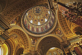 Dome of St. Stephen's basilica, Budapest. Hungary