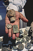 Petra. Jordan. Archeological objects for sale.