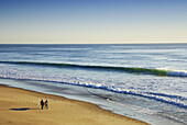 Surfers Walking on Beach, Nauset Light Beach, Cape Cod National Seashore, Eastham, Cape Cod, Massachusetts, USA