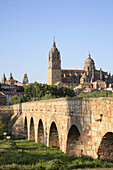 Spain, Castilla Leon, Salamanca, Cathedral, Roman Bridge