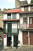Portugal, Tras_os_Montes, Bragança, Citadel, street scene
