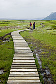 Tourists at Skaftafell National Park. Iceland