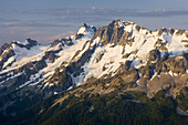 Mount Matier left 2783 m -9131 ft and Joffre Peak 2721 m -8927 ft seen from ridge of Mount Rohr British Columbia Canada