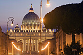 St. Peters Basilica and Via della Conciliazione, Rome. Lazio, Italy