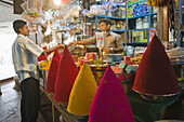 India. Bengaluru (Bangalore). City Market. Spices seller