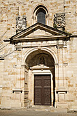 Door of the Romanesque church of San Ildefonso, Zamora. Castilla-Leon, Spain
