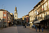 Main Square with Baroque clocktower in background, Toro. Zamora province, Castilla-Leon, Spain