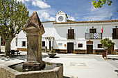 Square and Town Hall, Yegen. Las Alpujarras, Granada province, Andalucia, Spain