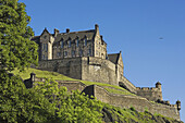 Edinburgh Castle from Princes street  Edinburgh  Scotland  U K
