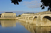 Stone Bridge over Loire River  Maine-et-Loire  Saumur  Loire Valley  France