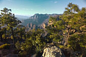 The Copper Canyon from the Uno Lodge sitting on a ledge 6, 400 feet above the canyon floor, Mexico