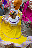 Dancers dressed in Sinaloa costume, cultural performance, Hotel El Fuerte, El Fuerte, Mexico