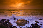 Camps Bay near Cape Town at sunset, South Africa