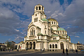 Sofia, capital of Bulgaria, orthodoxe Alexander-Newski-Cathedral, golden cupolas, Bulgaria