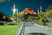 St Sophia mosque at night, Istanbul. Turkey