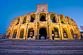 The Roman Arena in Arles, south of France, in the Bouches-du-Rhône department, of which it is a subprefecture, in the former province of Provence.