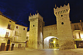 Puerta Baja, 14th-16th century town gate in Daroca. Zaragoza province, Aragon, Spain