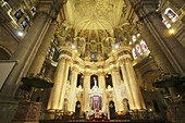Altar, cathedral, Malaga. Andalucia, Spain