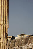 Parthenon as seen from Olympieion, Acropolis, Athens. Greece