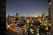 Night view from Upper East Side, New York City apartment