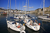 Brittany, Belle-Ile, Le Palais port: sailing to the citadel