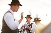 Brass band, Midsummer Festival, Muensing, Bavaria, Germany