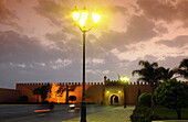 Palais Royal under clouded sky in the evening, Marrakesh, South Morocco, Morocco, Africa
