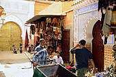 People at the Souk at the Medina of Marrakesh, South Morocco, Morocco, Africa