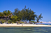 beach at  La Pointe aux Canonniers , Hotel Le Nannonier, north east coast , Mauritius, Africa