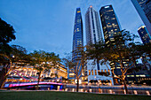 Skyline von  Singapur , Fullerton hotel