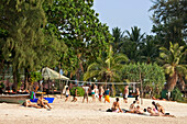 beach life at Long beach ,beach volley ball,  Koh Lanta, Thailand