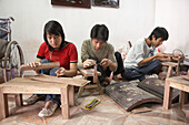 Vietnam  Awaken Dreams workshop for mother-of-pearl inlay art