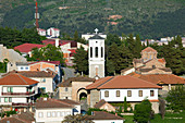 Macedonia. Ohrid. Town View and Sveti Kliment Church