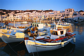 Fishing boats in Mykonos Harbour, Greece