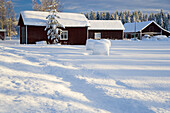 Farm house & out buildings. Lulea, Northern Sweden