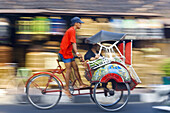 Rickshaw drivers, Yogyakarta, Java, Indonesia