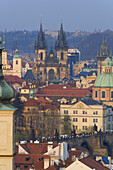 View over Charles Bridge & Old Town, Stare Mesto, Prague, Czech Republic