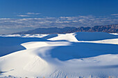White Sands National Monument, New Mexico, USA. White gypsum sand dunes
