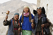 Mainly the older generation in Ladakh is often being seen praying They repeat their  Om Mani Padme hum  over and over again