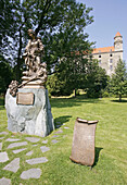 Bratislava Castle and Statue of St Elizabeth of Hungary, Bratislava, Slovakia