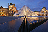 Louvre museum and Pyramids, Paris, France