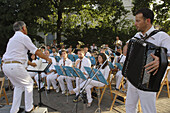 Minerbio Bologna, Italy, a musical band playing